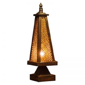                                                                                                          Home Landing Home lighting & LED דרום מזרח אסיה סגנון תאילנדי מוצק עץ במבוק שולחן מנורת תאורת רטרו עץ דקורטיבי מנורה שליד המיטה מנורת WF4171107