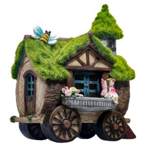                                                                                                          Home Landing Home lighting & LED TERESA'S COLLECTIONS Solar Resin Sculpture Flocked Garden Figure Statue LED Light Miniature Ornament Outdoor Fairy House Decor