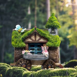                                                                                                          Home Landing Home lighting & LED TERESA'S COLLECTIONS Solar Resin Sculpture Flocked Garden Figure Statue LED Light Miniature Ornament Outdoor Fairy House Decor