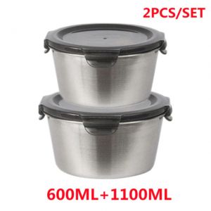                                                                                                          Home Landing Pots & Plates 304 Stainless Steel Round Lunch Box With Lid Refrigerator Fresh Food Bento Box Bowl Sealed Food Storage Box Lunch Box Bowl