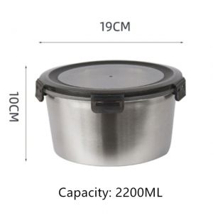                                                                                                          Home Landing Pots & Plates 304 Stainless Steel Round Lunch Box With Lid Refrigerator Fresh Food Bento Box Bowl Sealed Food Storage Box Lunch Box Bowl