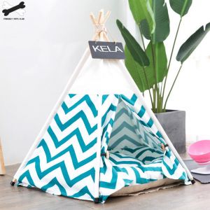                                                                                                          Home Landing Pets products Pet Tent House Cat Bed Portable Teepee With Thick Cushion And 6 Colors Available For Dog Puppy Excursion Outdoor Indoor
