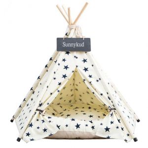                                                                                                          Home Landing Pets products Pet Tent House Cat Bed Portable Teepee With Thick Cushion And 6 Colors Available For Dog Puppy Excursion Outdoor Indoor
