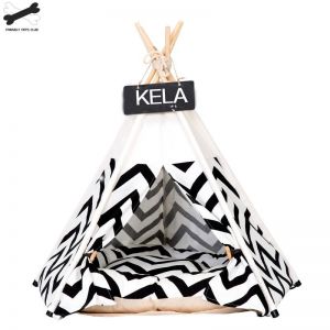                                                                                                          Home Landing Pets products Pet Tent House Cat Bed Portable Teepee With Thick Cushion And 6 Colors Available For Dog Puppy Excursion Outdoor Indoor