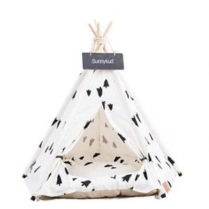                                                                                                          Home Landing Pets products Pet Tent House Cat Bed Portable Teepee With Thick Cushion And 6 Colors Available For Dog Puppy Excursion Outdoor Indoor