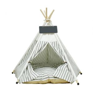                                                                                                          Home Landing Pets products Pet Tent House Cat Bed Portable Teepee With Thick Cushion And 6 Colors Available For Dog Puppy Excursion Outdoor Indoor