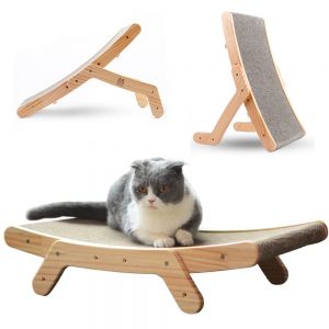                                                                                                          Home Landing Pets products Wooden Cat Scratcher Scraper Detachable Lounge Bed 3 In 1 Scratching Post For Cats Training Grinding Claw Toys Cat Scratch Board