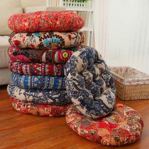                                                                                                          Home Landing Bedding, Sheets & Pillows Japan Futon Cushions Cotton Linen Sofa Throw Pillow 52cm Thicker Round Tatami Floor Mat Meditation Balcony Window Chair Cushion