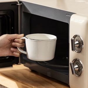                                                                                                          Home Landing Kitchen products 500/1000ml Enamel Baking Measuring Cup Heat Resistant Milk Jug Scale Cup Kitchen Cooking Gas Induction Cooker Oven Safe