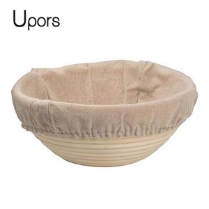 UPORS Rattan Bread Proofing Basket Natural Oval Rattan Wicker Dough Fermentation Sourdough Banneton Bread Basket