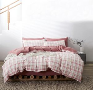                                                                                                          Home Landing Bedding, Sheets & Pillows 100% Cotton Green Plaid Duvet Cover 220x240 Fitted Sheet 4pcs Bedding Set Soft Quilt Cover Bedsheet Bedclothes Queen King Size