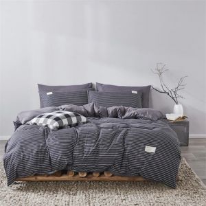                                                                                                          Home Landing Bedding, Sheets & Pillows 100% Cotton Green Plaid Duvet Cover 220x240 Fitted Sheet 4pcs Bedding Set Soft Quilt Cover Bedsheet Bedclothes Queen King Size