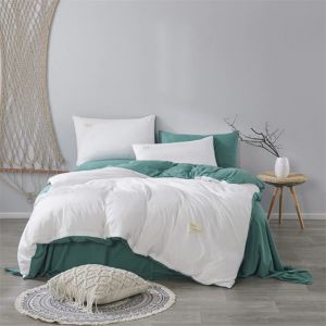                                                                                                          Home Landing Bedding, Sheets & Pillows 100% Cotton Green Plaid Duvet Cover 220x240 Fitted Sheet 4pcs Bedding Set Soft Quilt Cover Bedsheet Bedclothes Queen King Size