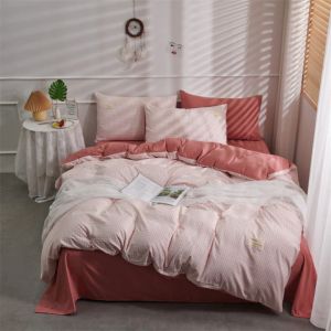                                                                                                          Home Landing Bedding, Sheets & Pillows 100% Cotton Green Plaid Duvet Cover 220x240 Fitted Sheet 4pcs Bedding Set Soft Quilt Cover Bedsheet Bedclothes Queen King Size
