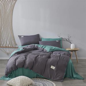                                                                                                          Home Landing Bedding, Sheets & Pillows 100% Cotton Green Plaid Duvet Cover 220x240 Fitted Sheet 4pcs Bedding Set Soft Quilt Cover Bedsheet Bedclothes Queen King Size