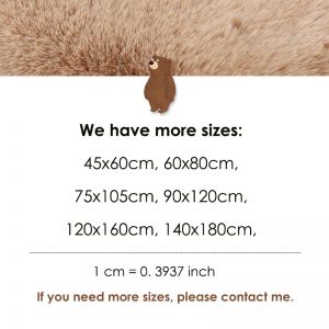                                                                                                          Home Landing Tablecloths & Rugs Bear rug super soft carpet Modern Living room bedroom Antiskid mat Fluffy Floor Carpets Decor Rugs white brown children doormat