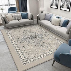                                                                                                          Home Landing Tablecloths & Rugs European Modern Mat Retro Velvet Rug For The Living Room Bedroom Decor Mandala Carpet Home Illustration Kitchen Bath Tapis