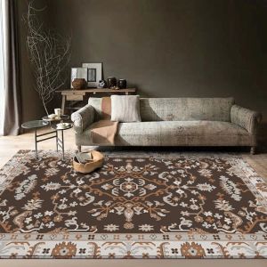                                                                                                          Home Landing Tablecloths & Rugs European Modern Mat Retro Velvet Rug For The Living Room Bedroom Decor Mandala Carpet Home Illustration Kitchen Bath Tapis