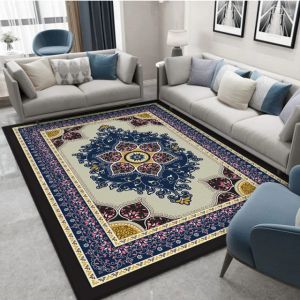                                                                                                          Home Landing Tablecloths & Rugs European Modern Mat Retro Velvet Rug For The Living Room Bedroom Decor Mandala Carpet Home Illustration Kitchen Bath Tapis