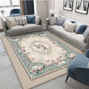                                                                                                          Home Landing Tablecloths & Rugs European Modern Mat Retro Velvet Rug For The Living Room Bedroom Decor Mandala Carpet Home Illustration Kitchen Bath Tapis