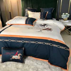                                                                                                          Home Landing Bedding, Sheets & Pillows Luxury 100% Egyptian Cotton Royal Bedding Set Europe Chic Embroidery Duvet Cover Bed Sheet Set Queen King Quilt Cover PillowCase