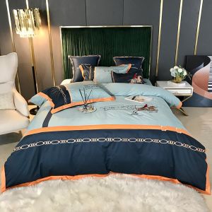                                                                                                          Home Landing Bedding, Sheets & Pillows Luxury 100% Egyptian Cotton Royal Bedding Set Europe Chic Embroidery Duvet Cover Bed Sheet Set Queen King Quilt Cover PillowCase
