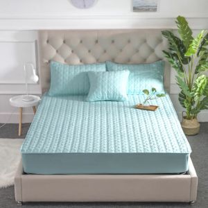                                                                                                         Home Landing Bedding, Sheets & Pillows ADOREHOUSE Washable Bed Cover Queen Size Breathable Solid Color Mattress Cover Embossed Quilted King Mattress Protector