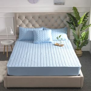                                                                                                          Home Landing Bedding, Sheets & Pillows ADOREHOUSE Washable Bed Cover Queen Size Breathable Solid Color Mattress Cover Embossed Quilted King Mattress Protector