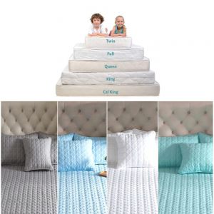                                                                                                          Home Landing Bedding, Sheets & Pillows ADOREHOUSE Washable Bed Cover Queen Size Breathable Solid Color Mattress Cover Embossed Quilted King Mattress Protector