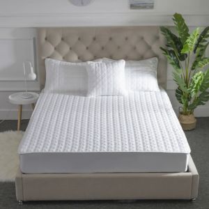                                                                                                          Home Landing Bedding, Sheets & Pillows ADOREHOUSE Washable Bed Cover Queen Size Breathable Solid Color Mattress Cover Embossed Quilted King Mattress Protector
