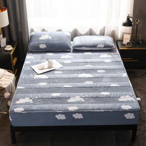                                                                                                          Home Landing Bedding, Sheets & Pillows Cotton Thicken Quilted Mattress Cover Anti-bacterial Mattress Protector Topper Pad Soft Fitted Sheet Not Including Pillowcase