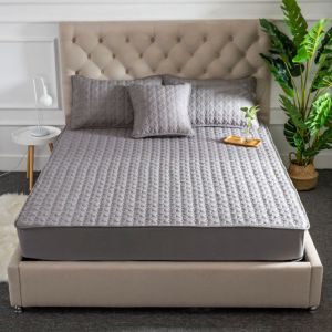                                                                                                          Home Landing Bedding, Sheets & Pillows Cotton Thicken Quilted Mattress Cover Anti-bacterial Mattress Protector Topper Pad Soft Fitted Sheet Not Including Pillowcase