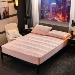                                                                                                          Home Landing Bedding, Sheets & Pillows Cotton Thicken Quilted Mattress Cover Anti-bacterial Mattress Protector Topper Pad Soft Fitted Sheet Not Including Pillowcase