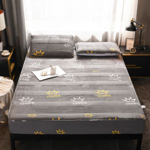                                                                                                          Home Landing Bedding, Sheets & Pillows Cotton Thicken Quilted Mattress Cover Anti-bacterial Mattress Protector Topper Pad Soft Fitted Sheet Not Including Pillowcase