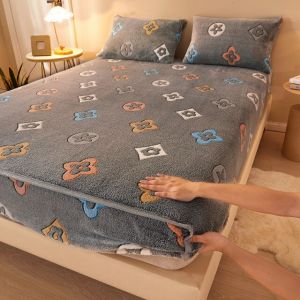                                                                                                          Home Landing Bedding, Sheets & Pillows Sheets Winter Warm Plush Fitted Sheet Cozy Soft Embossed Bed Sheet Queen Size Bed Sheet Cute Bed Sheets Bedspread Mattress Cover