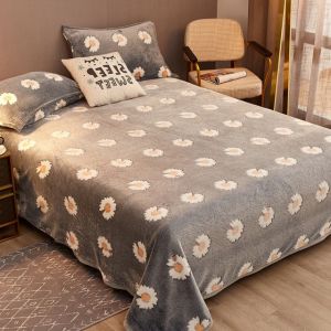                                                                                                         Home Landing Bedding, Sheets & Pillows Velvet Bed Sheet Cartoon Bear Thickened Winter Warm Blanket Version Bed Cover Queen King Bedspread Home Decor Coverlid 1.8/2m
