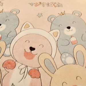                                                                                                          Home Landing Bedding, Sheets & Pillows Velvet Bed Sheet Cartoon Bear Thickened Winter Warm Blanket Version Bed Cover Queen King Bedspread Home Decor Coverlid 1.8/2m