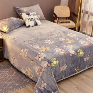                                                                                                          Home Landing Bedding, Sheets & Pillows Velvet Bed Sheet Cartoon Bear Thickened Winter Warm Blanket Version Bed Cover Queen King Bedspread Home Decor Coverlid 1.8/2m