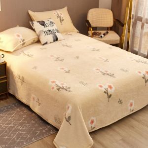                                                                                                          Home Landing Bedding, Sheets & Pillows Velvet Bed Sheet Cartoon Bear Thickened Winter Warm Blanket Version Bed Cover Queen King Bedspread Home Decor Coverlid 1.8/2m