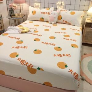                                                                                                          Home Landing Bedding, Sheets & Pillows Modern Fitted Bed Sheet Soft 100% Cotton Cute Bed Sheets Elastic Band Mattress Cover Full Queen King Size Bed Sheet with Cover