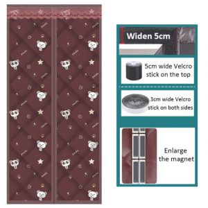                                                                                                          Home Landing Curtains Magnetic Thermal Insulated Door Curtain Storm Wind Insulation Curtian Magnetic Screen Door Thermal Weatherproof Waterproof Decor