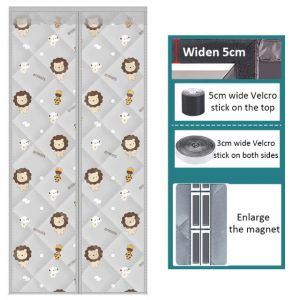                                                                                                          Home Landing Curtains Magnetic Thermal Insulated Door Curtain Storm Wind Insulation Curtian Magnetic Screen Door Thermal Weatherproof Waterproof Decor