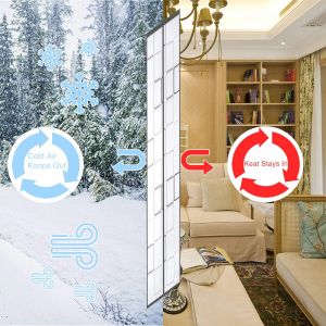                                                                                                          Home Landing Curtains Magnetic Thermal Insulated Door Curtain Storm Wind Insulation Curtian Magnetic Screen Door Thermal Weatherproof Waterproof Decor