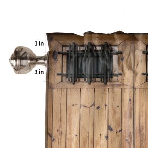                                                                                                          Home Landing Curtains Vintage Farm Wood Door Rustic Curtains Home Decor Living Room Kitchen Balcony Room Window Curtain Bedroom Patio Decoration