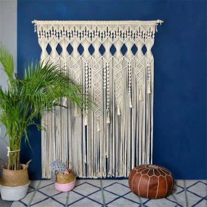                                                                                                          Home Landing Curtains Macrame Curtain Bohemian Hand-woven Wall Hanging Tapestry Window Door Curtain Tapestry Bohe Home Decoration