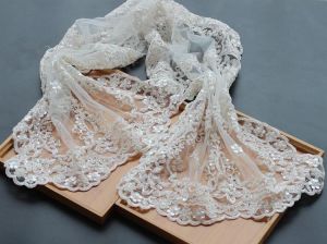 Luxury Beaded Lace Tablecloth Handmade Sheet Doilies Alencon Lace Mat Top Cover