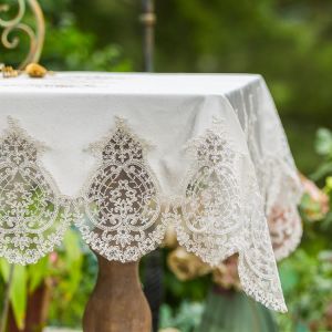                                                                                                          Home Landing Tablecloths & Rugs Luxury lace Europe pure tablecloth Tablecloth table cloth embroidery dinner mat Square rectangle Mat table cover FG1260