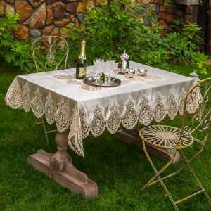                                                                                                          Home Landing Tablecloths & Rugs Luxury lace Europe pure tablecloth Tablecloth table cloth embroidery dinner mat Square rectangle Mat table cover FG1260