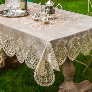                                                                                                          Home Landing Tablecloths & Rugs Luxury lace Europe pure tablecloth Tablecloth table cloth embroidery dinner mat Square rectangle Mat table cover FG1260