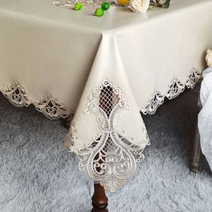                                                                                                          Home Landing Tablecloths & Rugs PU Leather Waterproof Tablecloth Rectangular Lace Table Runner Dining Square Table Cover Anti-stain Birthday Party Kitchen